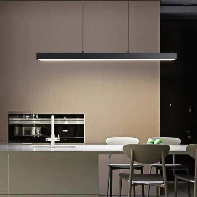 Linearéa: Moderne LED Pendelleuchte – Lineare Metall Lampe in Schwarz & Braun für Esszimmer & Wohnzimmer - Image 11