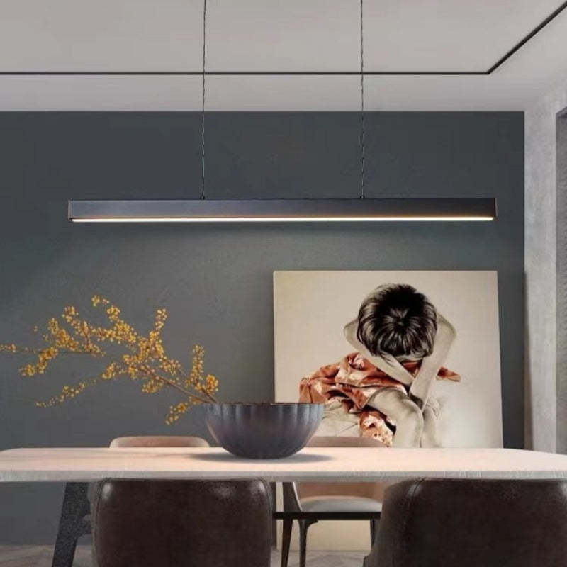 Linearéa: Moderne LED Pendelleuchte – Lineare Metall Lampe in Schwarz & Braun für Esszimmer & Wohnzimmer - Image 13