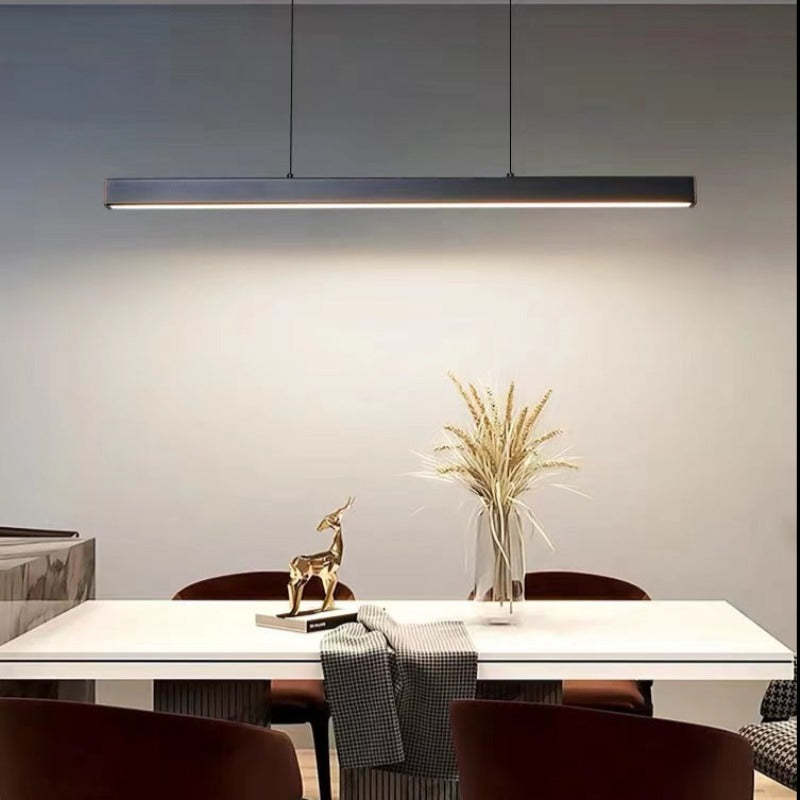 Linearéa: Moderne LED Pendelleuchte – Lineare Metall Lampe in Schwarz & Braun für Esszimmer & Wohnzimmer - Image 8