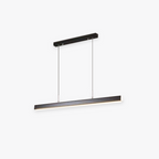 Linearéa: Moderne LED Pendelleuchte – Lineare Metall Lampe in Schwarz & Braun für Esszimmer & Wohnzimmer