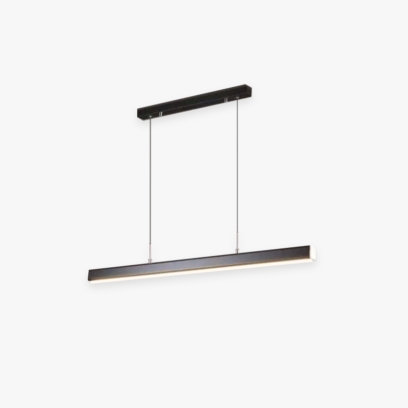 Linearéa: Moderne LED Pendelleuchte – Lineare Metall Lampe in Schwarz & Braun für Esszimmer & Wohnzimmer