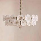 Retro Amber Glass Ceiling Chandelier for Home Interiors