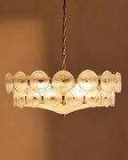 Retro Amber Glass Ceiling Chandelier for Home Interiors