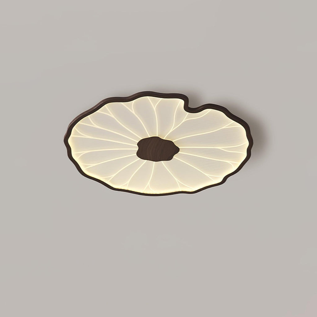 Flush Mount Ceiling Light Leaf Shaped LED Wood Fixture - Image 20