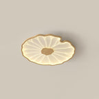 Flush Mount Ceiling Light Leaf Shaped LED Wood Fixture