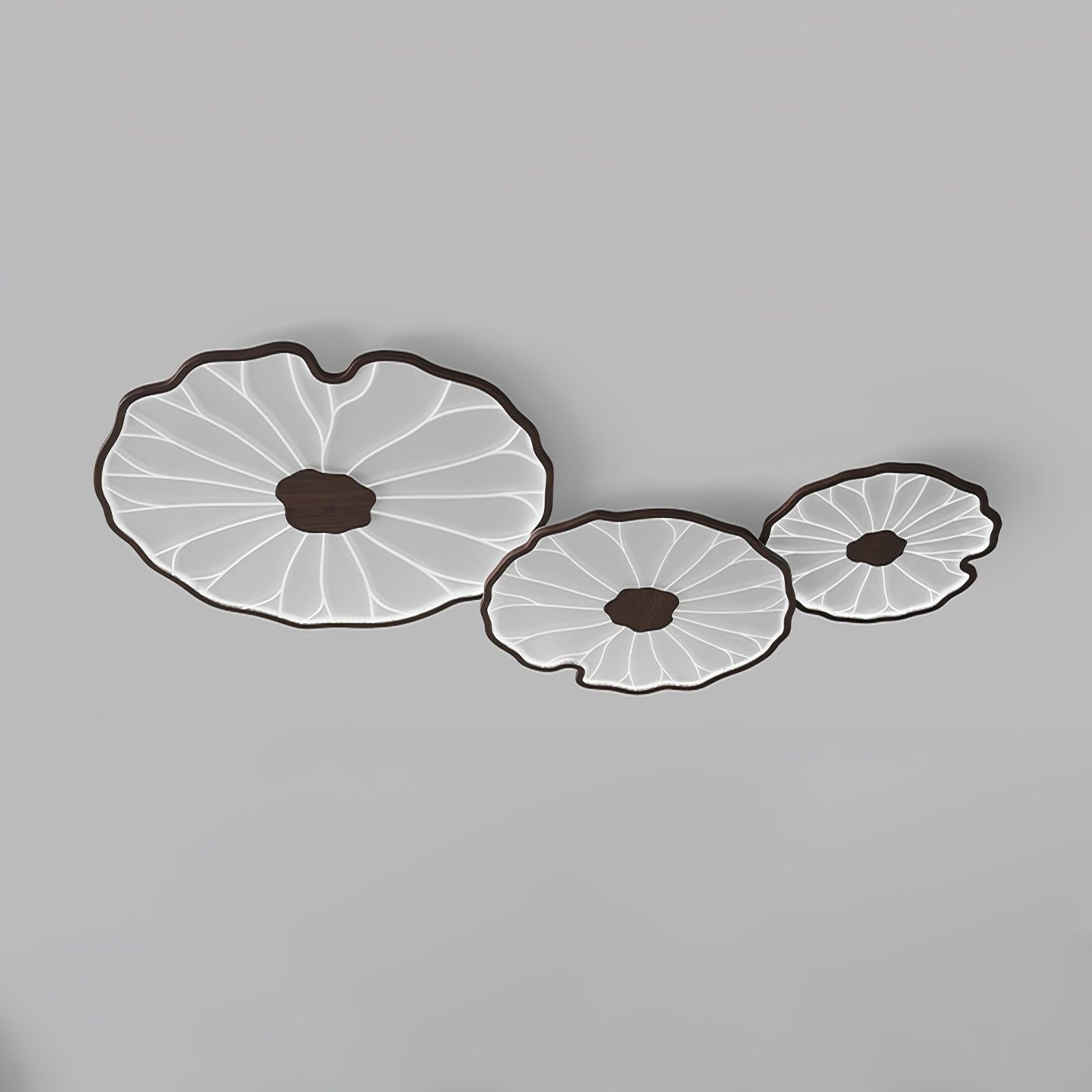 Flush Mount Ceiling Light Leaf Shaped LED Wood Fixture - Image 21