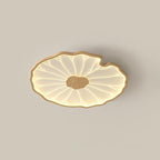 Flush Mount Ceiling Light Leaf Shaped LED Wood Fixture - Image 3