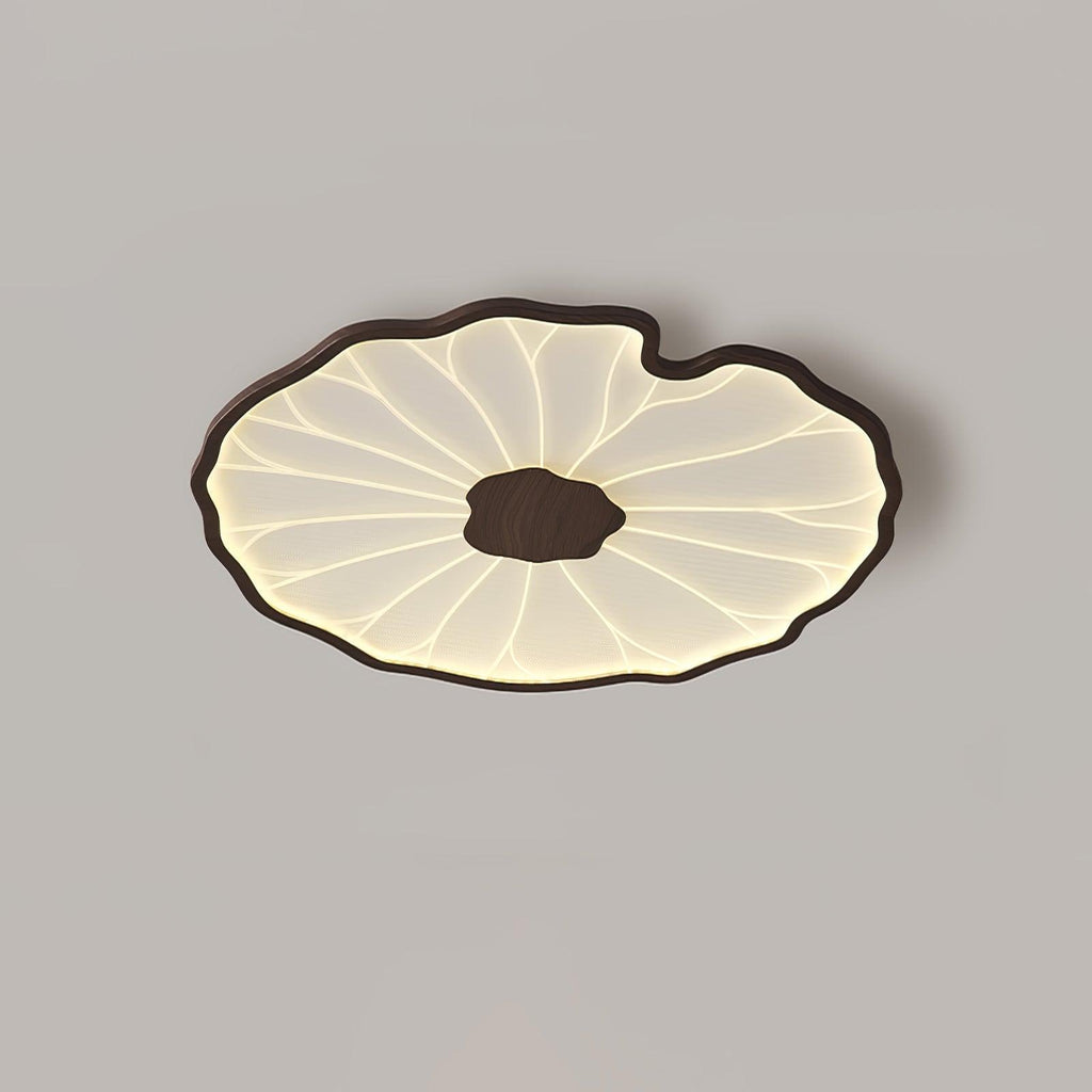 Flush Mount Ceiling Light Leaf Shaped LED Wood Fixture - Image 6