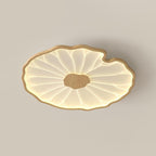 Flush Mount Ceiling Light Leaf Shaped LED Wood Fixture - Image 8
