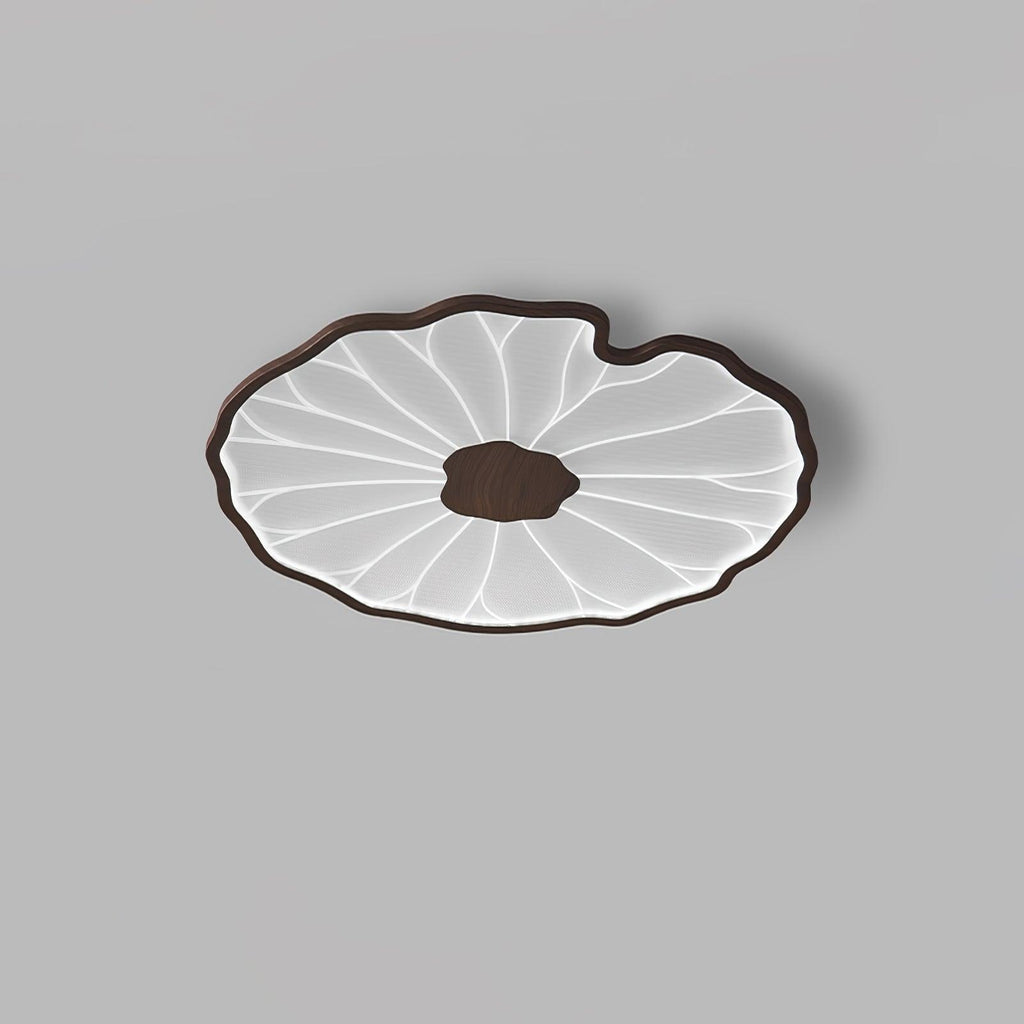 Flush Mount Ceiling Light Leaf Shaped LED Wood Fixture - Image 4