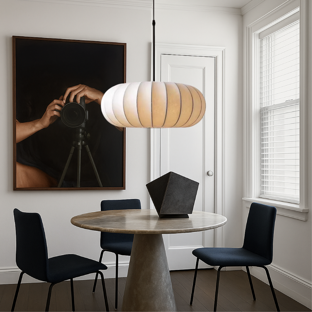 LumaSilk: Pendelleuchte Seidenstoff – Designlampe LED für Wohnzimmer - Image 6
