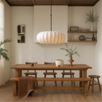 LumaSilk: Pendelleuchte Seidenstoff – Designlampe LED für Wohnzimmer