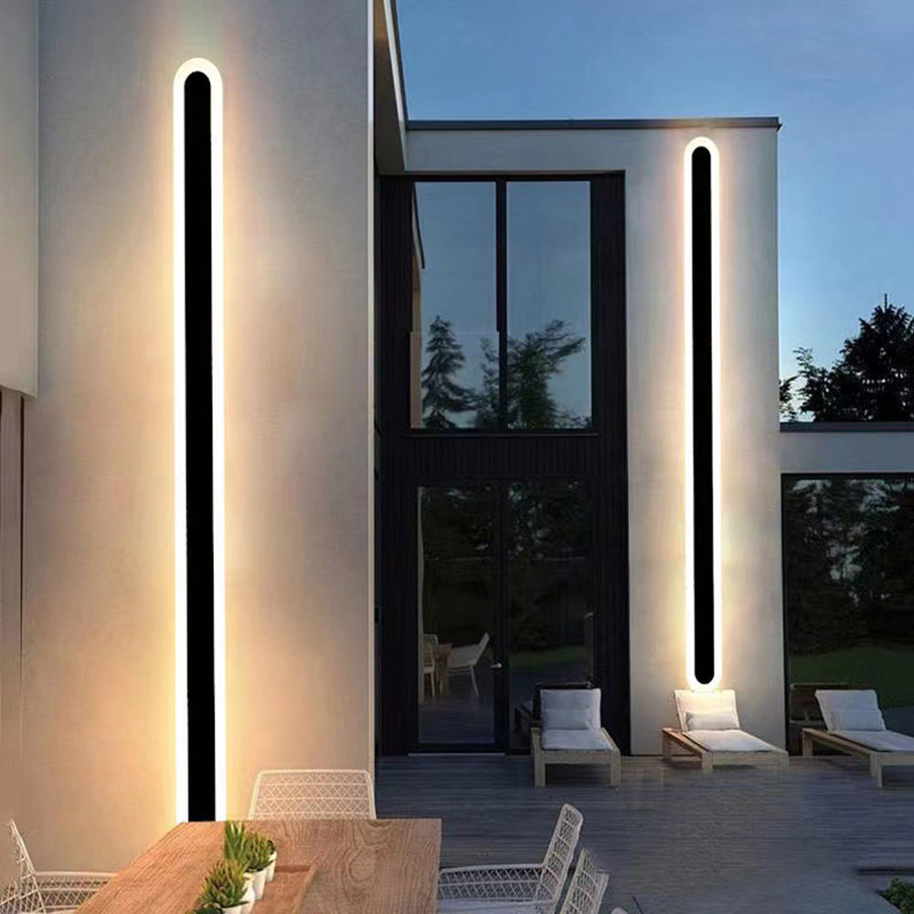LumiAero: Lineare LED Außenwandleuchte Dimmbar Metall Acryl Schwarz – für Terrasse & Flurbeleuchtung - Image 2
