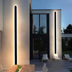 LumiAero: Lineare LED Außenwandleuchte Dimmbar Metall Acryl Schwarz – für Terrasse & Flurbeleuchtung - Image 2