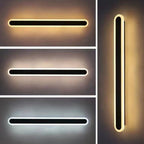 LumiAero: Lineare LED Außenwandleuchte Dimmbar Metall Acryl Schwarz – für Terrasse & Flurbeleuchtung - Image 8