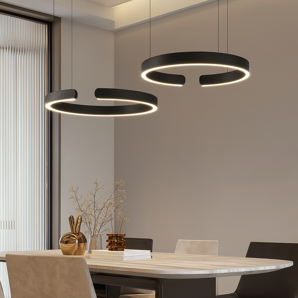 LumoRing: Moderne LED Ring Pendelleuchte – Stilvolle Hängelampe für Esszimmer & Wohnzimmer - Image 2