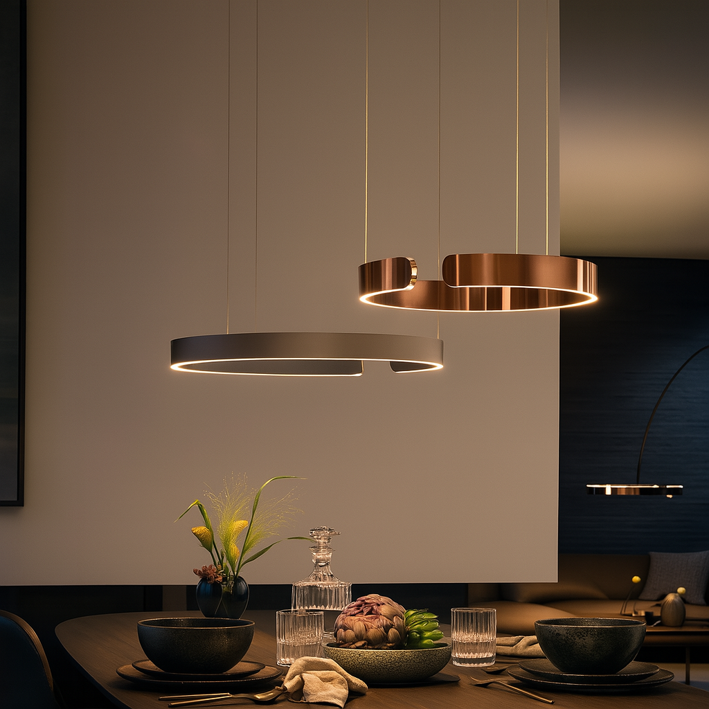 LumoRing: Moderne LED Ring Pendelleuchte – Stilvolle Hängelampe für Esszimmer & Wohnzimmer