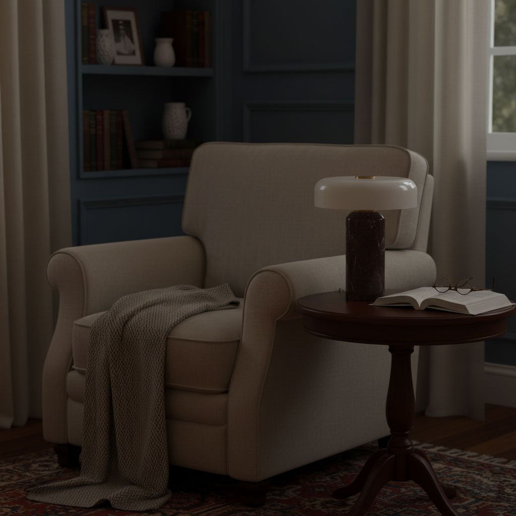 Modern Marble Base Table Lamps with LED Touch Control
