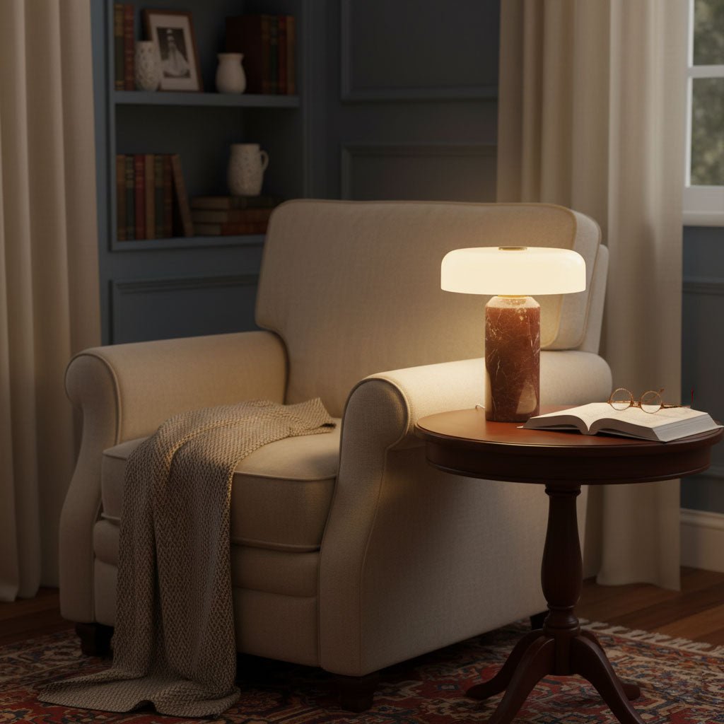 Modern Marble Base Table Lamps with LED Touch Control