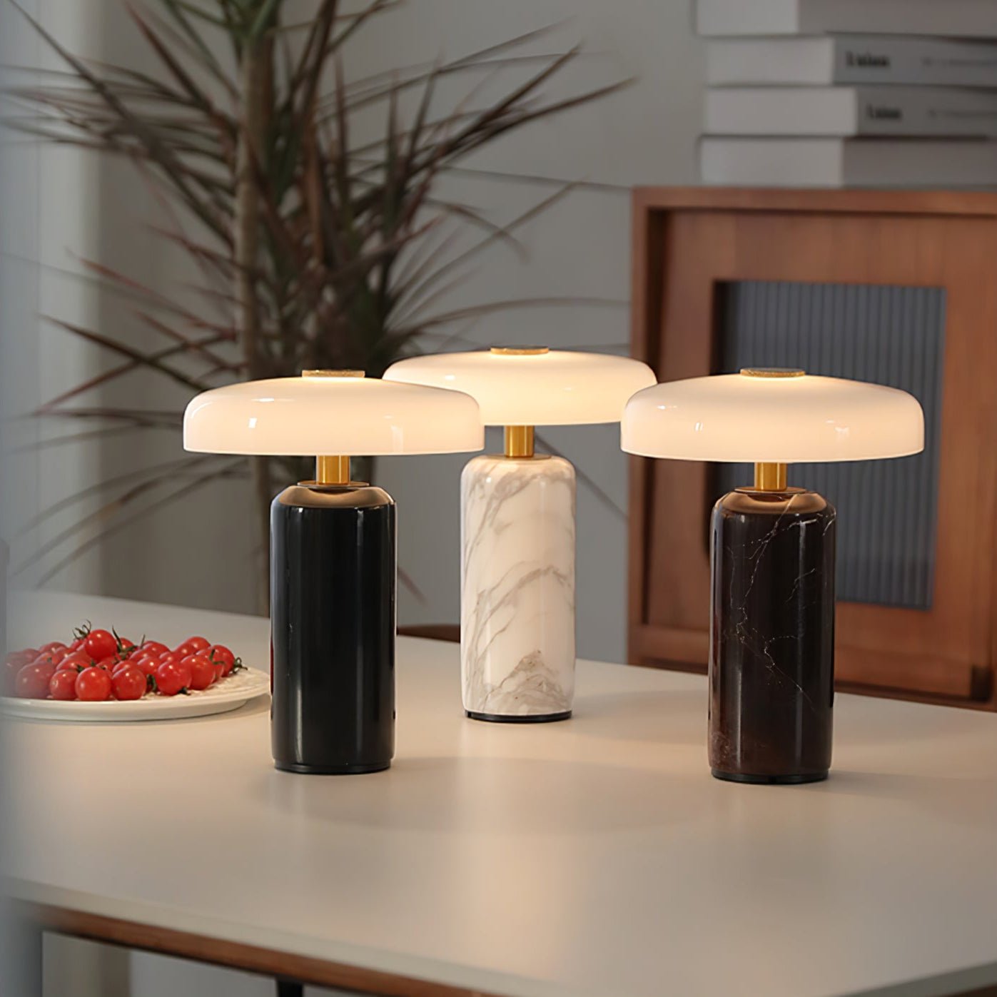 Modern Marble Base Table Lamps with LED Touch Control