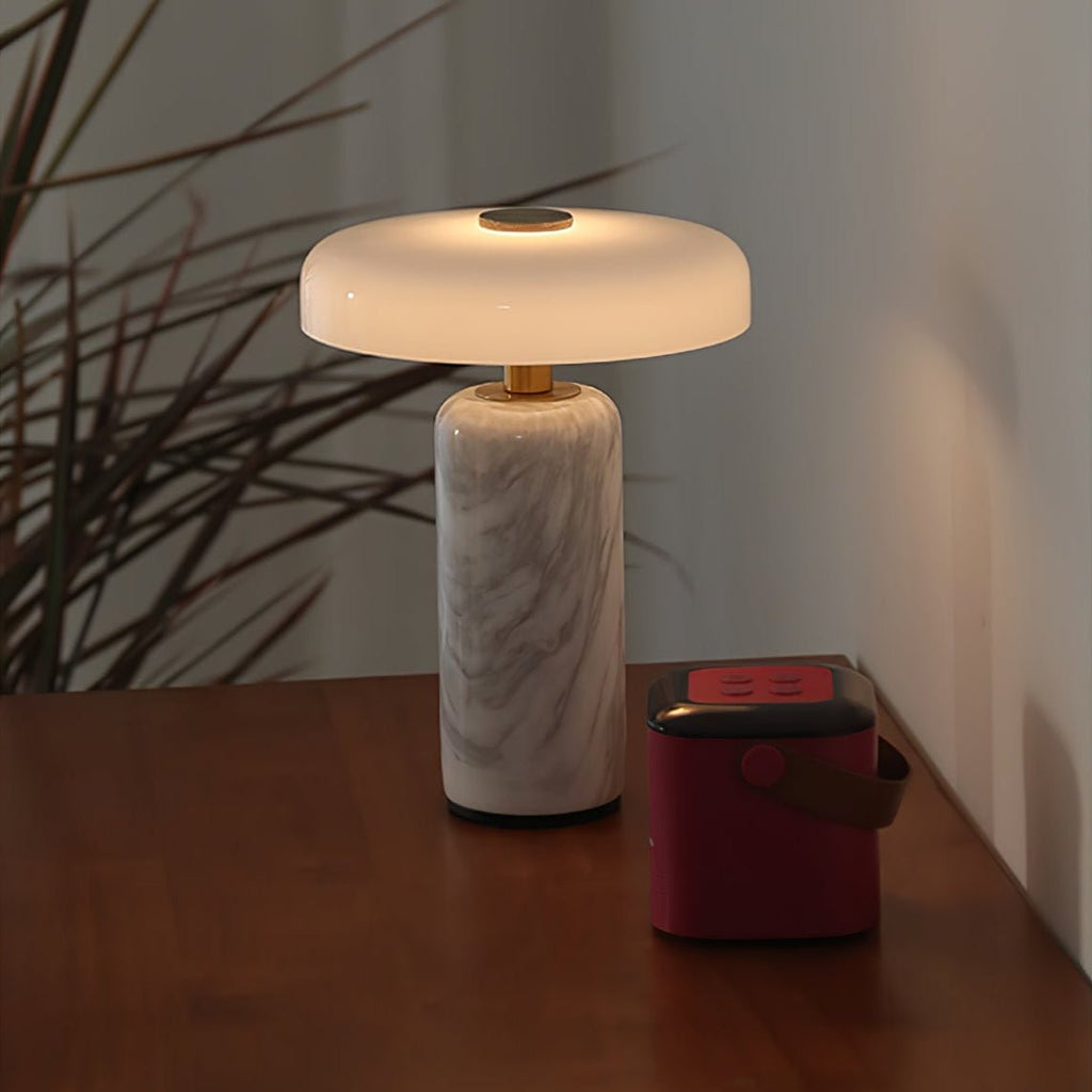 Modern Marble Base Table Lamps with LED Touch Control