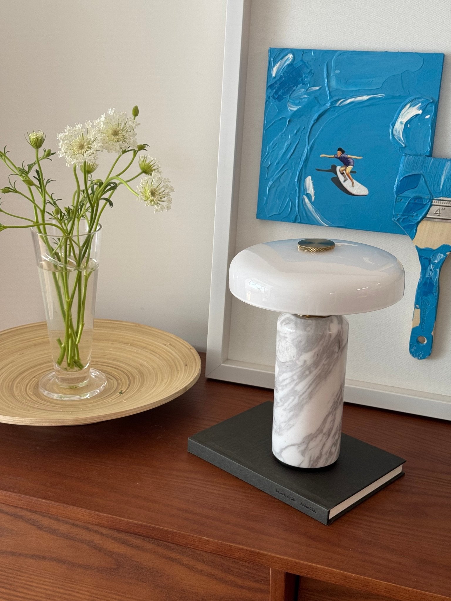 Modern Marble Base Table Lamps with LED Touch Control