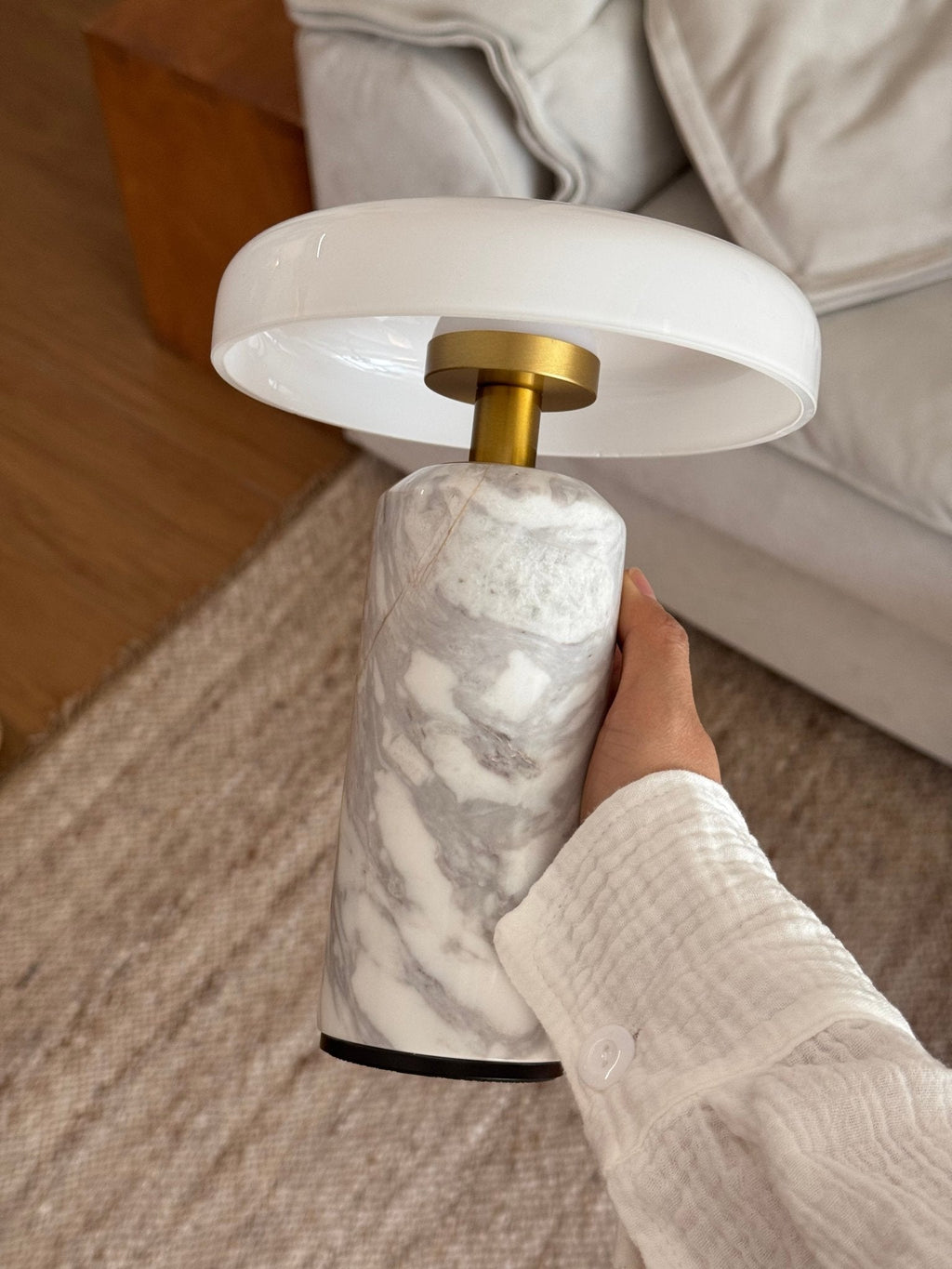 Modern Marble Base Table Lamps with LED Touch Control