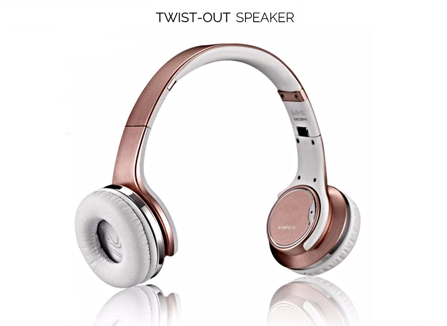 Wireless Bluetooth Headphones with Retractable Speaker