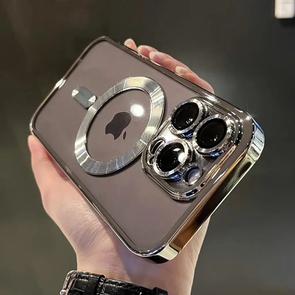 Premium Magnetic Phonecase Glossy Gold Design