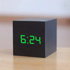 Compact LED Alarm Clock with Adjustable Brightness and Night Mode
