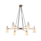 Modern Chandelier Ceiling Light LED Pendant with Clear Glass Shades