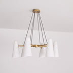 Modern Chandelier Ceiling Light LED Pendant with Clear Glass Shades