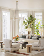 Modern Chandelier Ceiling Light LED Pendant with Clear Glass Shades