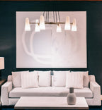 Modern Chandelier Ceiling Light LED Pendant with Clear Glass Shades