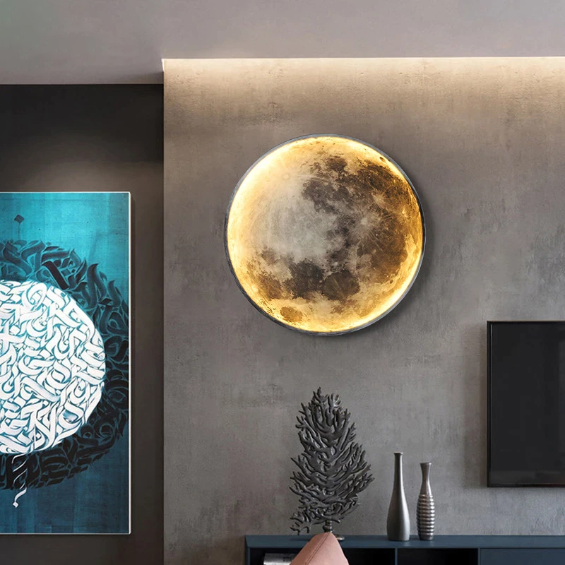 Moon Inspired Wall Light Ambient Lunar Glow for Home Décor