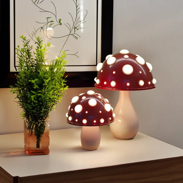 Mushroom Table Lamp LED Dimmable Bedside Modern Decor Light - Image 3