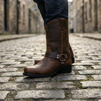 Vintage Leather Mens Western Harness Boots