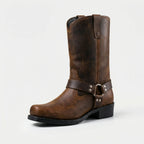 Vintage Leather Mens Western Harness Boots - Image 5