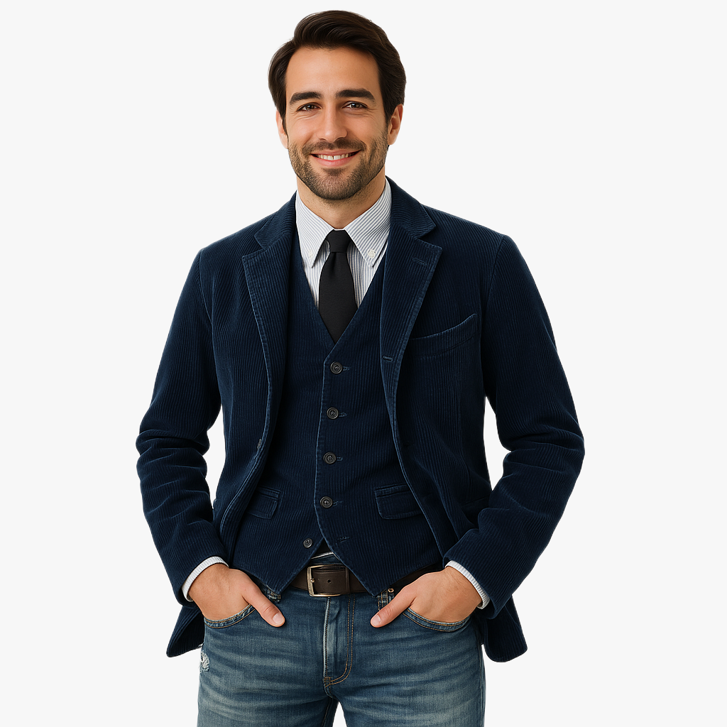 Vintage Inspired Slim Fit Men's Blazer