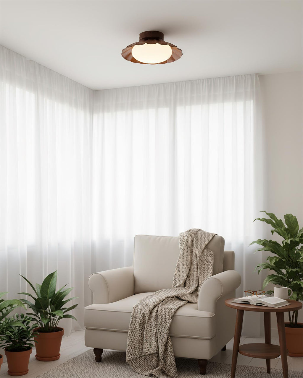 Scalloped Ceiling Lights for Modern Elegance