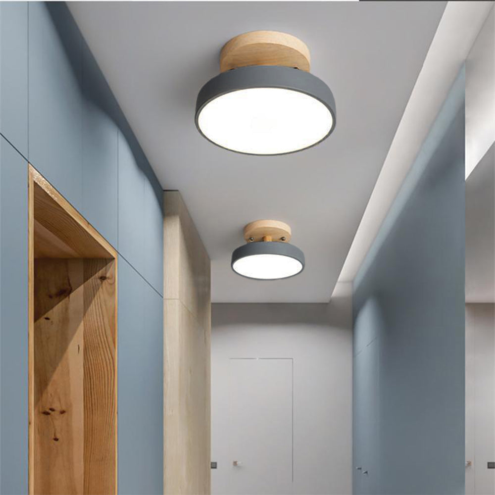 NordAcorn: Holz Deckenleuchte im skandinavischen Stil – Moderne LED Aufputzlampe für Flur & Schlafzimmer - Image 2