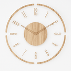 NordicClock: Minimalistische Wanduhr aus Naturholz mit leisem Quarzmechanismus – für Büro & Wohnbereich - Image 4