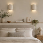 Modern Cylinder Resin Fluted Wall Sconce Up Down