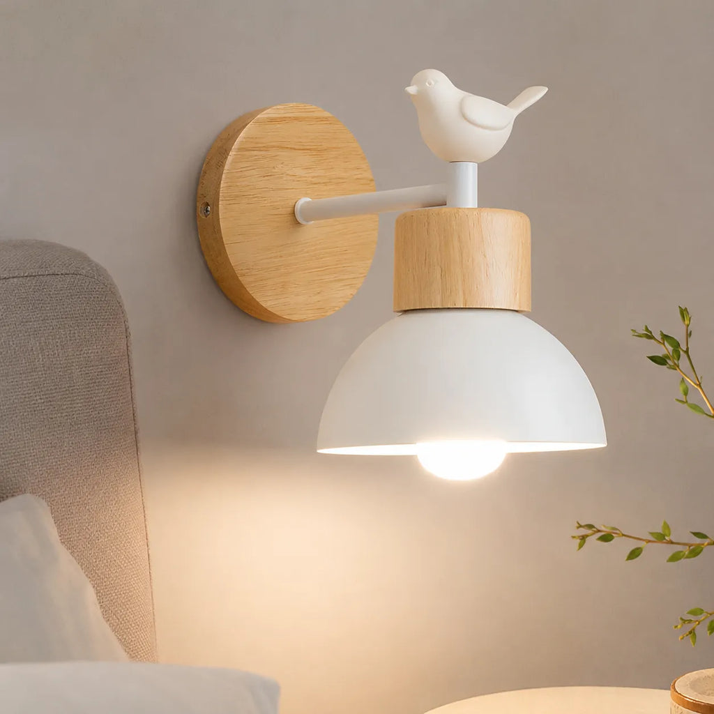 Nordic Wood Iron Wall Sconce - Image 6