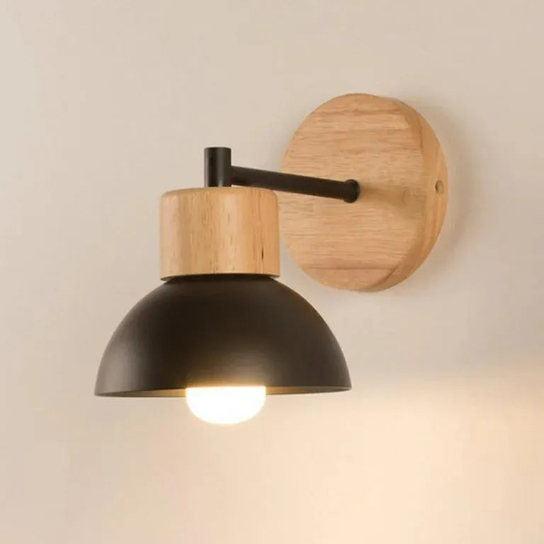 Nordic Wood Iron Wall Sconce - Image 8