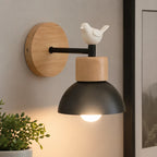 Nordic Wood Iron Wall Sconce
