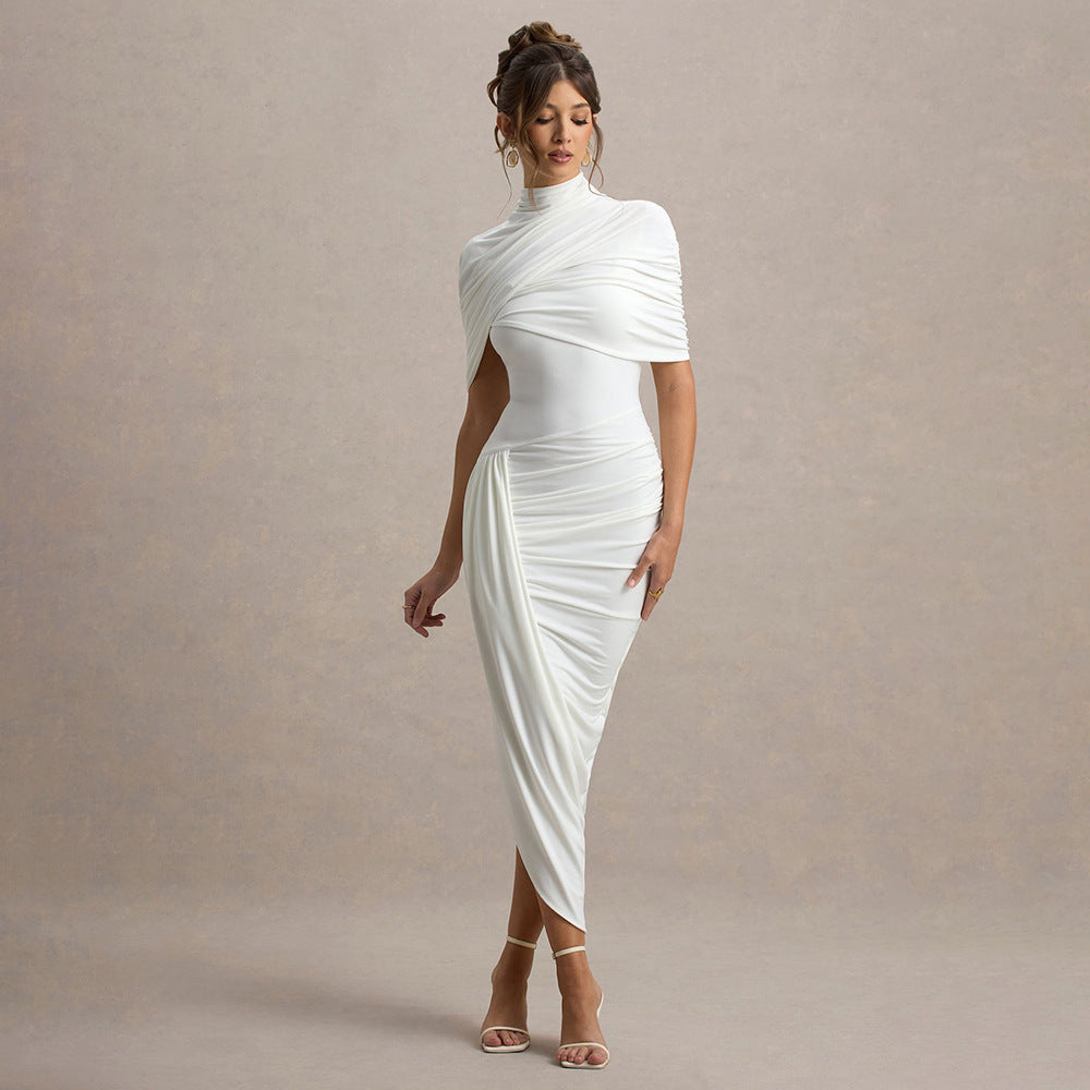 Ruched Bodycon Dress Backless Strapless Mini Club Dress - Image 6