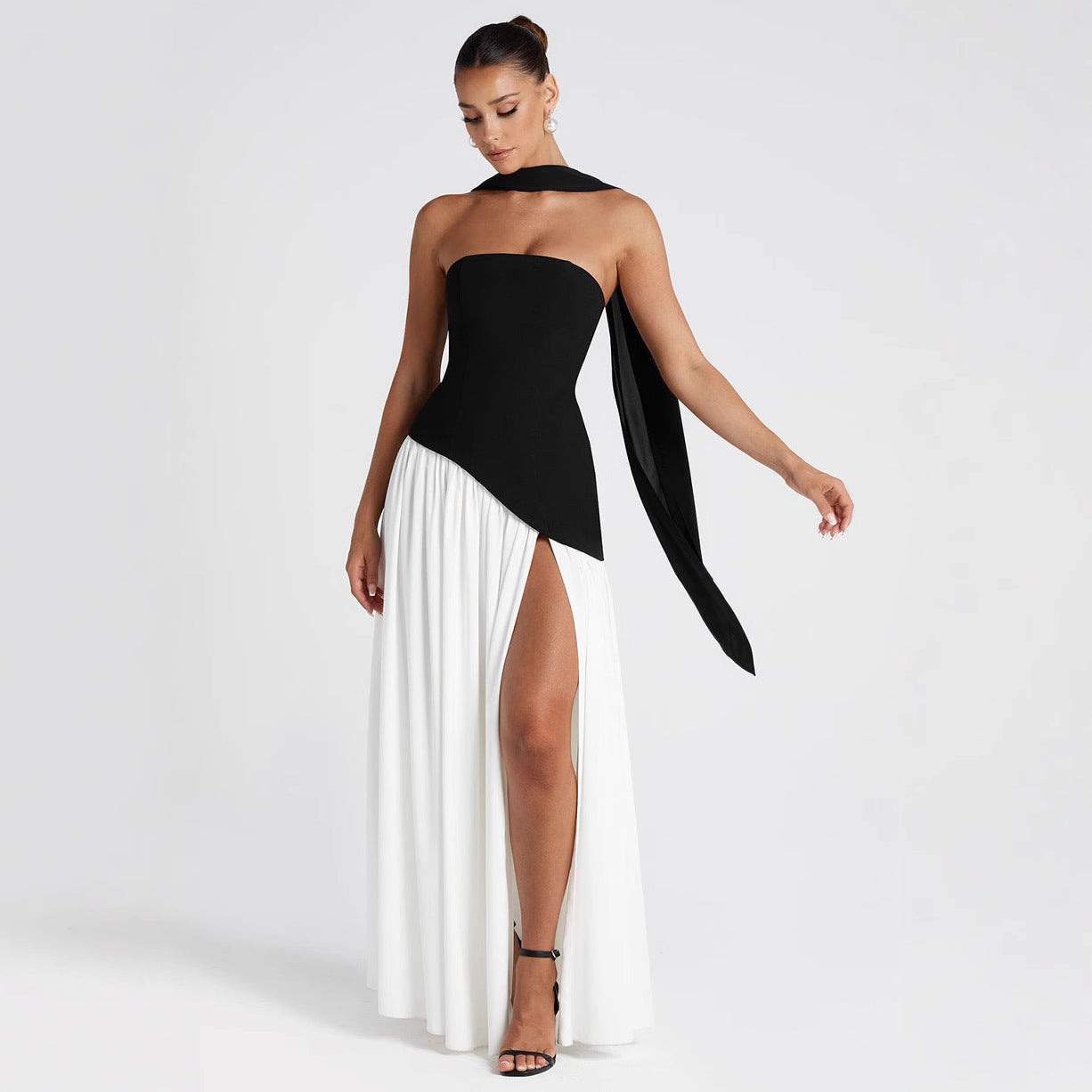 Women's Long Sleeve Bodycon Dress Ruched Round Neck Fall Winter Party