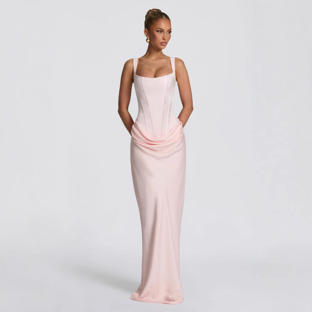 Long Sleeve Bodycon Maxi Dress Fitted Elegant Fishtail Cocktail Gown - Image 3