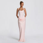 Long Sleeve Bodycon Maxi Dress Fitted Elegant Fishtail Cocktail Gown - Image 3